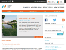 Tablet Screenshot of globalpolicy.tv